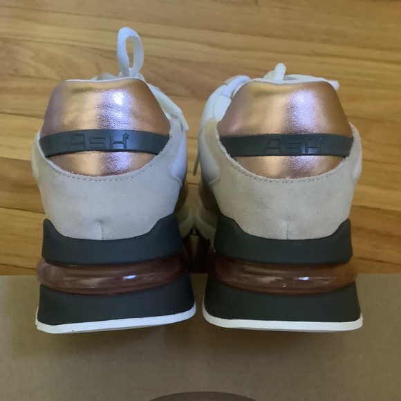 Ash Kacy Leather And Suede Sneakers Biscuit Off White SZ EU 40/ US 9.5 - Picture 8 of 16